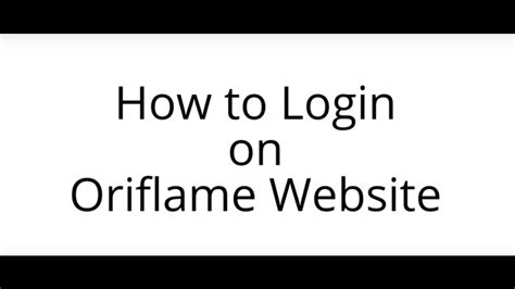 www.oriflame.co.in login.